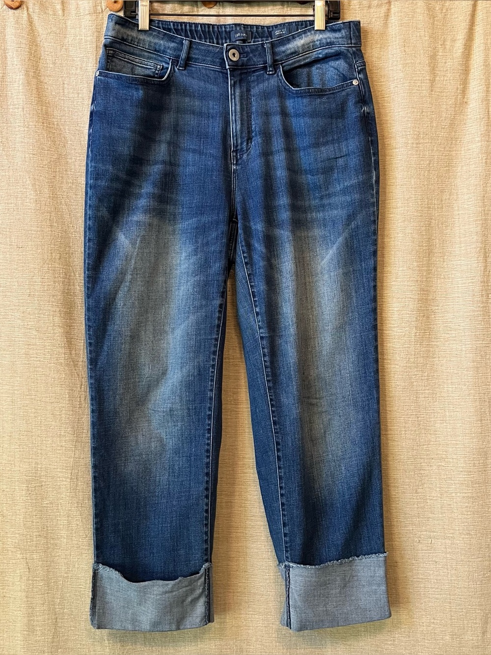J. Jill high rise straight leg cuffed darker wash jeans Super nice! 16